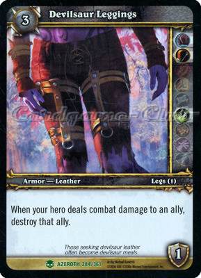 AZEROTH 284 / 361 Devilsaur Leggings non comune -NEAR MINT-