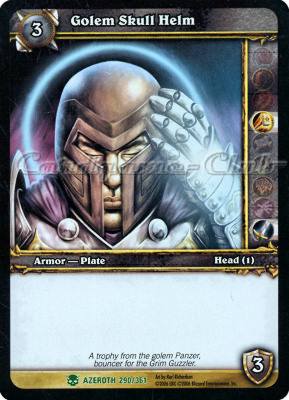 AZEROTH 290 / 361 Golem Skull Helm non comune -NEAR MINT-