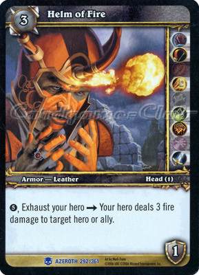 AZEROTH 292 / 361 Helm of Fire rara -NEAR MINT-