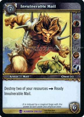 AZEROTH 296 / 361 Invulnerable Mail epica -NEAR MINT-