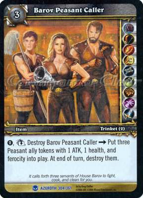 AZEROTH 304 / 361 Barov Peasant Caller rara -NEAR MINT-