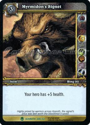 AZEROTH 308 / 361 Myrmidon's Signet non comune -NEAR MINT-