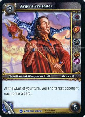 AZEROTH 314 / 361 Argent Crusader rara -NEAR MINT-