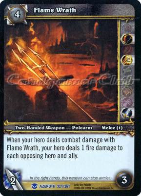 AZEROTH 321 / 361 Flame Wrath rara -NEAR MINT-