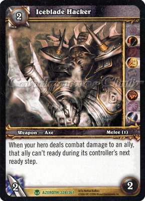 AZEROTH 328 / 361 Iceblade Hacker non comune -NEAR MINT-