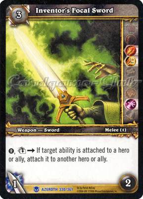 AZEROTH 330 / 361 Inventor's Focal sword rara -NEAR MINT-