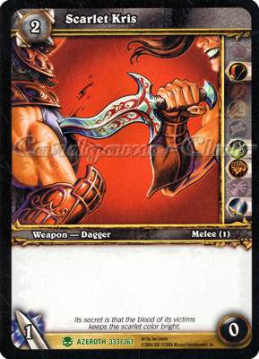 AZEROTH 333 / 361 Scarlet Kris non comune -NEAR MINT-