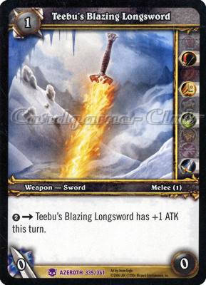 AZEROTH 335 / 361 Teebu's Blazing Longsword epica -NEAR MINT-