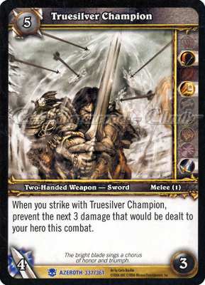 AZEROTH 337 / 361 Truesilver Champion rara -NEAR MINT-