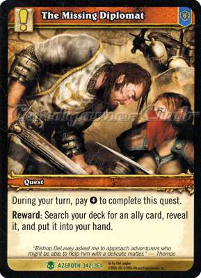 AZEROTH 342 / 361 The Missing Diplomat non comune -NEAR MINT-