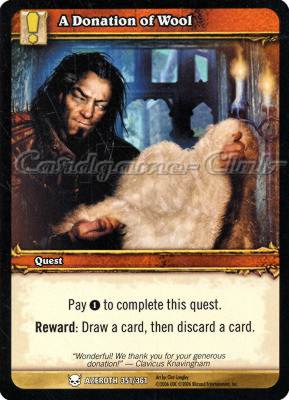 AZEROTH 351 / 361 A Donation of Wool comune -NEAR MINT-