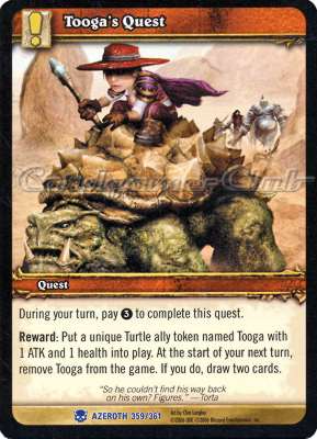 AZEROTH 359 / 361 Tooga's Quest rara -NEAR MINT-