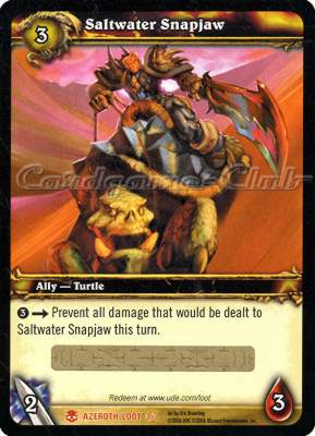 AZEROTH LOOT3 / 3 Saltwater Snapjaw leggendaria -NEAR MINT-