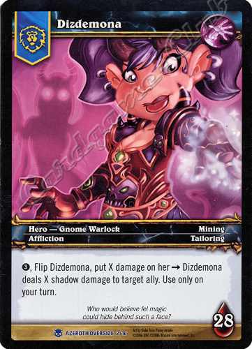 AZEROTH OVERSIZE 02/16 Dizdemona oversize rara oversize -NEAR MINT-