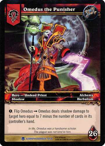 AZEROTH OVERSIZE 12/16 Omedus the Punisher oversize rara oversize -NEAR MINT-