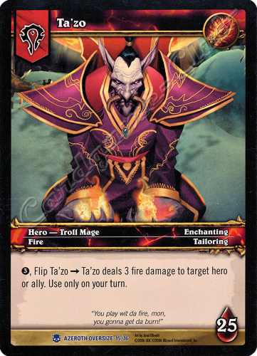 AZEROTH OVERSIZE 15/16 Ta'zo oversize rara oversize -NEAR MINT-