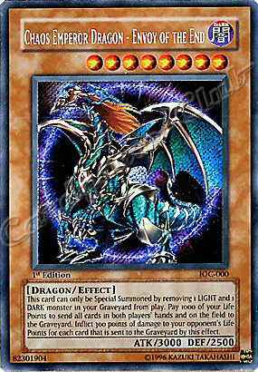 IOC-000 Chaos Emperor Dragon-Envoy of the End rara segreta 1st Edition -NEAR MINT-