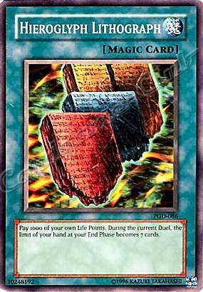 PGD-086 Hieroglyph Lithograph comune Unlimited -NEAR MINT-