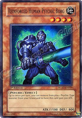 RGBT-EN029 Reinforced Human Psychic Borg super rara 1st Edition -NEAR MINT-