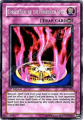 IOC-049 Cursed Seal of the Forbidden Spell comune 1st Edition -NEAR MINT-