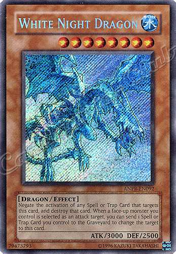 ANPR-EN092 White Night Dragon rara segreta Unlimited -NEAR MINT-