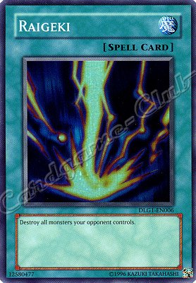 DLG1-EN006 Raigeki super rara -NEAR MINT-
