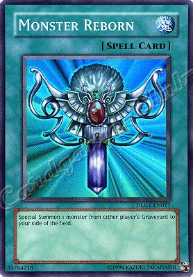 DLG1-EN017 Monster Reborn super rara -NEAR MINT-