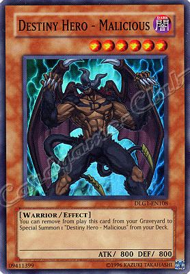 DLG1-EN108 Destiny Hero-Malicious super rara -NEAR MINT-