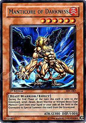 IOC-067 Manticore of Darkness ultra rara 1st Edition -NEAR MINT-