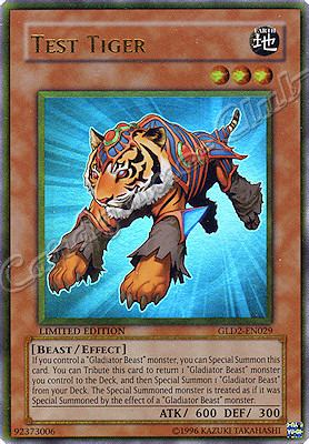 GLD2-EN029 Test Tiger rara oro Limited Edition -NEAR MINT-