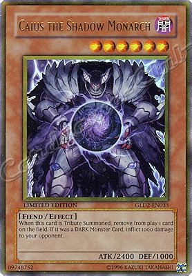 GLD2-EN033 Caius the Shadow Monarch rara oro Limited Edition -NEAR MINT-