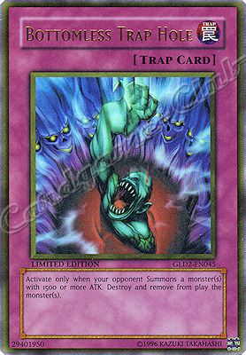 GLD2-EN045 Bottomless Trap Hole rara oro Limited Edition -NEAR MINT-