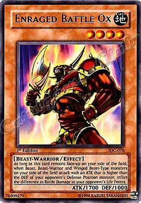 IOC-070 Enraged Battle Ox rara 1st Edition -NEAR MINT-