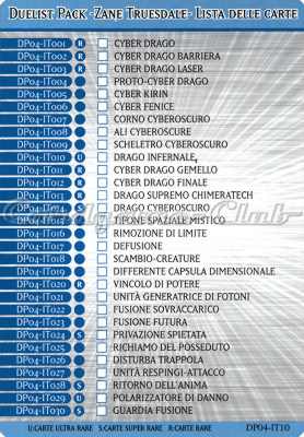 DP04-IT10 Zane Truesdale Lista delle carte comune (IT) -NEAR MINT-