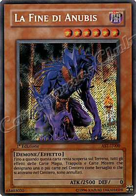 AST-IT000 La Fine di Anubis rara segreta 1a Edizione (IT) -PLAYED-