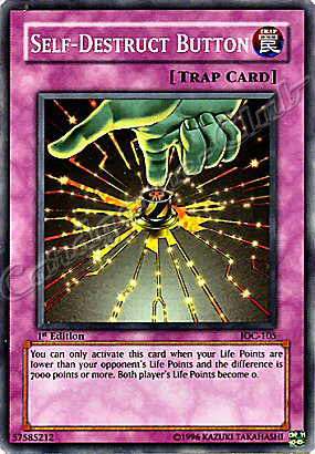 IOC-105 Self-Destruct Button comune 1st Edition -NEAR MINT-