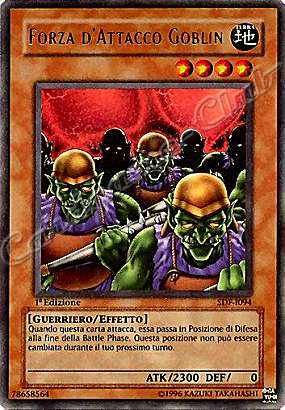 SDF-I094 Forza d' Attacco Goblin ultra rara 1a Edizione (IT) -NEAR MINT-