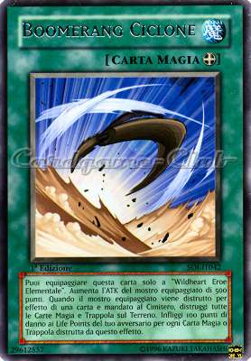 SOI-IT042 Boomerang Ciclone rara 1a Edizione (IT) -GOOD-