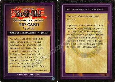 DB03 "Call of the Haunted" + "Jinzo" comune -NEAR MINT-