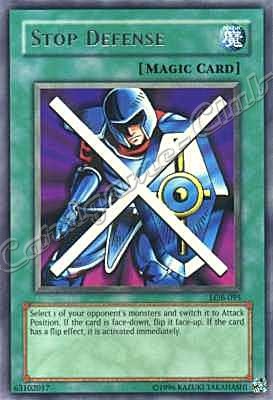 LOB-095 Stop Defense rara Unlimited -NEAR MINT-