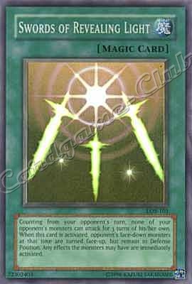 LOB-101 Swords of Revealing Light super rara Unlimited -NEAR MINT-