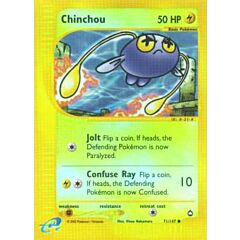 071 / 147 Chinchou comune foil reverse (EN) -NEAR MINT-