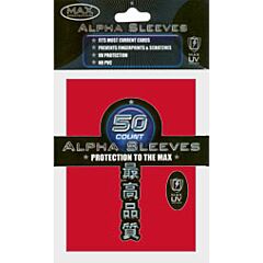 Proteggi carte standard pacchetto da 50 bustine Plain Colour Alpha Red