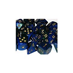 dado Gemini Blue-Green/gold confezione da 7 pezzi CHX26436