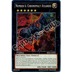REDU-EN092 Number 6: Chronomaly Atlandis rara segreta 1st Edition (EN) -NEAR MINT-