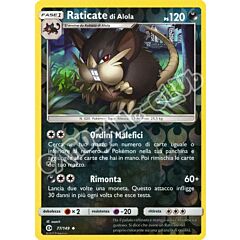 077 / 149 Raticate di Alola non comune foil reverse (IT) -NEAR MINT-