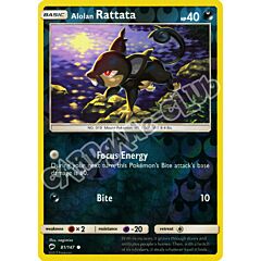 081 / 147 Alolan Rattata comune foil reverse (EN) -NEAR MINT-