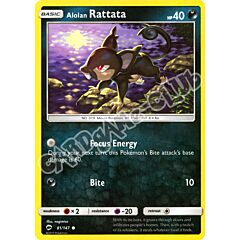 081 / 147 Alolan Rattata comune normale (EN) -NEAR MINT-