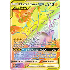 184 / 181 Pikachu e Zekrom GX rara segreta foil (IT) -NEAR MINT-
