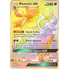 218 / 214 Blastoise GX rara segreta foil (IT) -NEAR MINT-